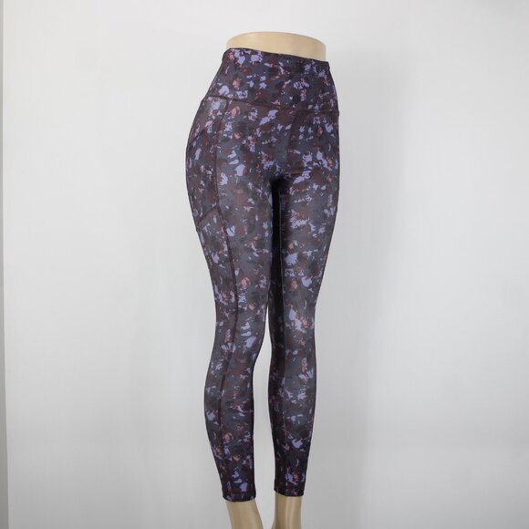 A Core $58 Sz S 27 Gray Purple Multi Color Pull On Poly Spandex AW Pant - Picture 6 of 14